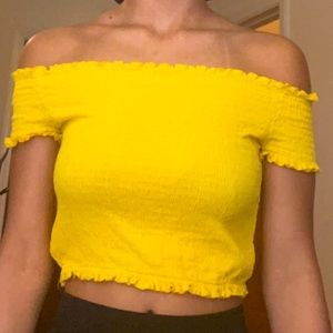 Ruffled Off the shoulder crop top